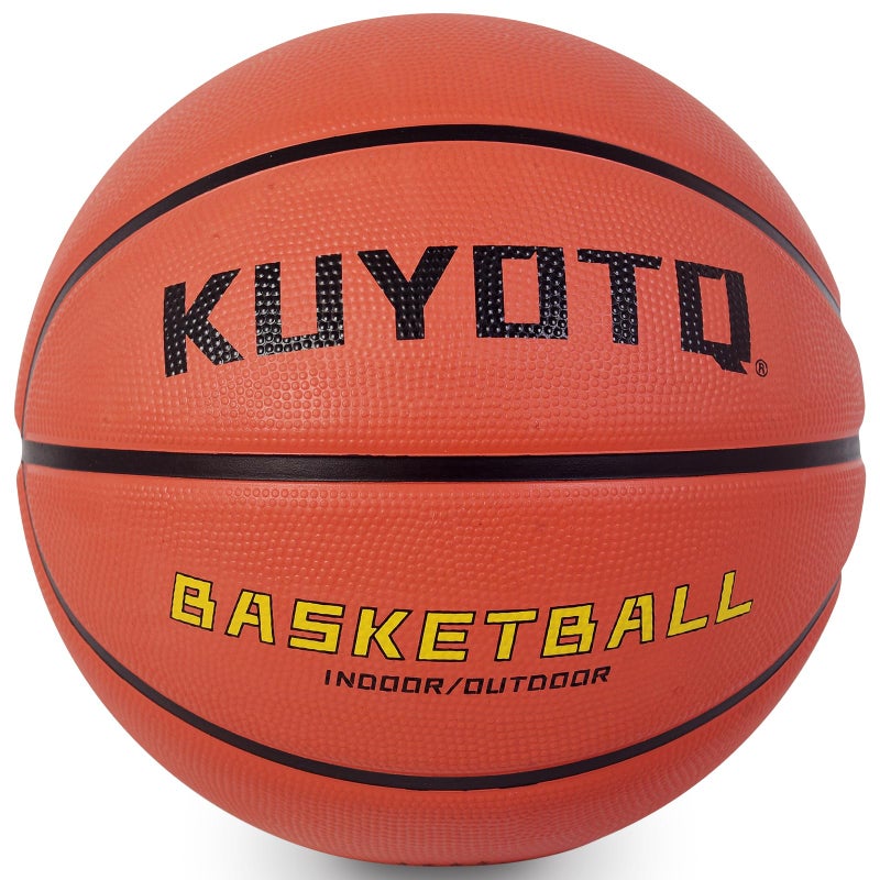 KUYOTQ Kids Toddler Youth Adult Size 34567 Basketball Thickened Rubber or Leather In Outdoor Basketball for Boys Girls KUYOTQ Brown Thickened Rubber 4 Kids Youth 255 - Image 2