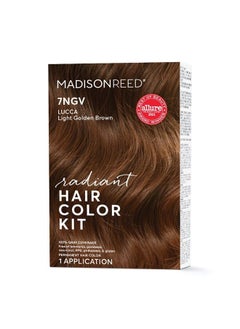 Madison Reed Radiant Hair Color Kit, Permanent Hair Dye, 100% Gray Coverage, Ammonia-Free, Lucca Light Brown 7NGV Light Golden Brown, Pack of 1  - Image 1