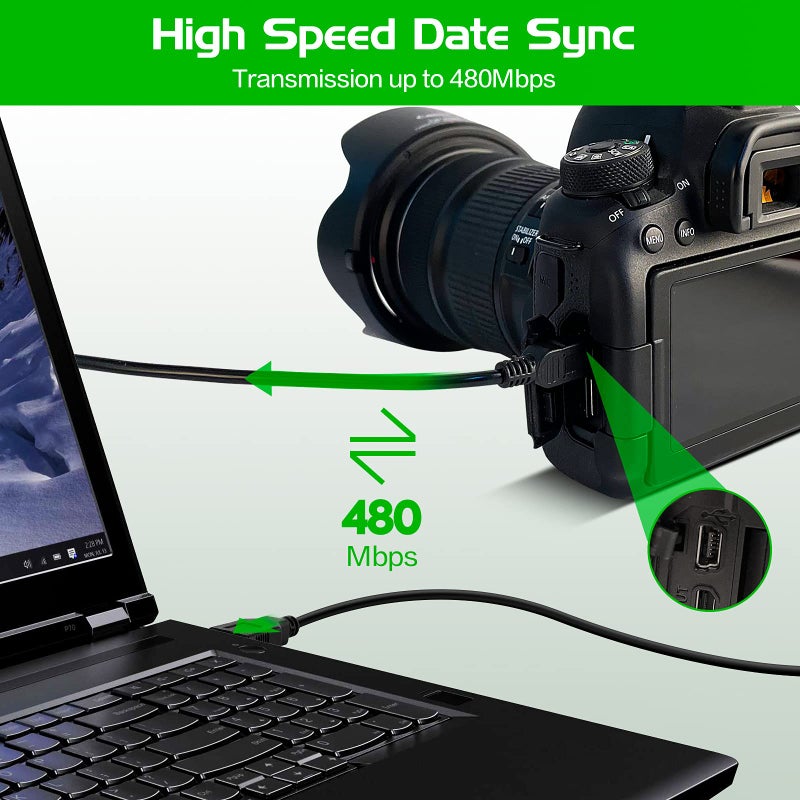 Inovat كابل شحن بيانات USB بديل لجهاز الكمبيوتر Inovat لنقل البيانات لجهاز Seagate FreeAgent Desk 1 TB USB 2.0 الخارجي - Image 5