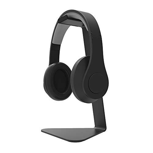 Kanto H1 Universal Headphone Stand with Curved Silicone Padding | Black - Image 1