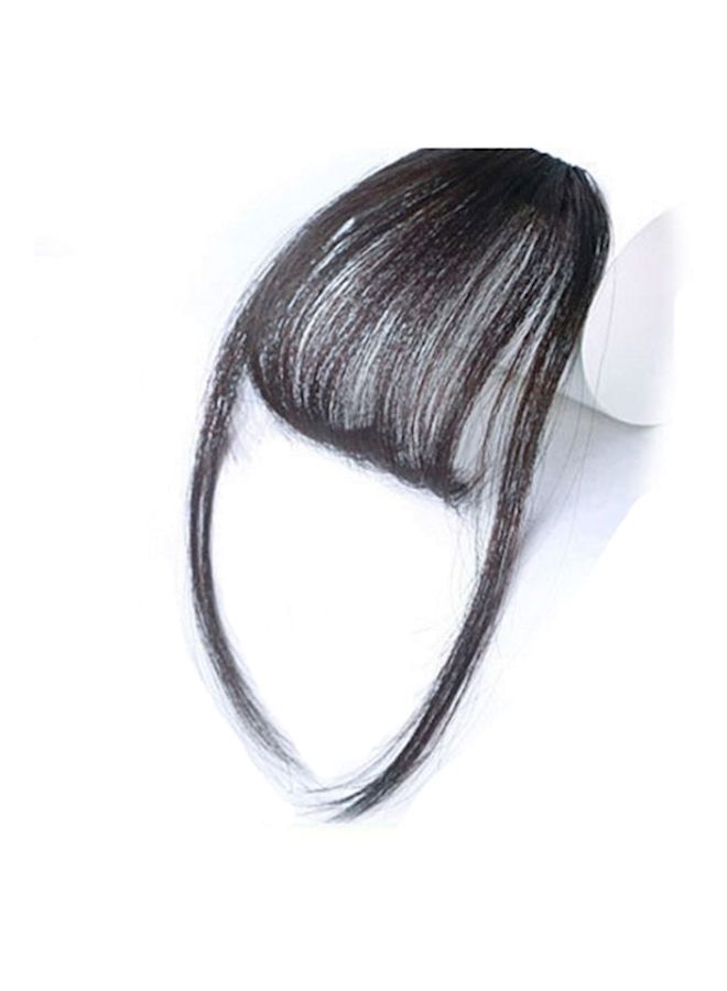 NIBEMINENT Synthetic Clip In Front Neat Bang Black