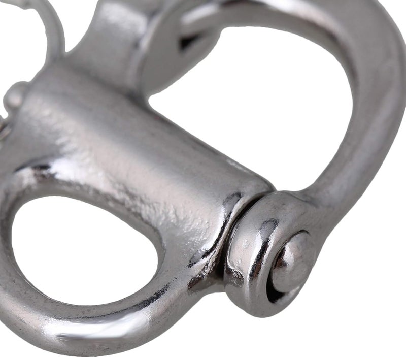 CNBTR Fixed Snap Anchor Shackle Rigging 35mm 304 Stainless Steel Fixed Eye Bail with Eye Ring Pack of 5 - Image 5