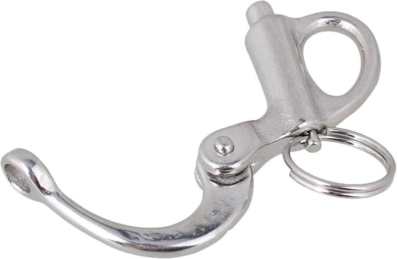 CNBTR Fixed Snap Anchor Shackle Rigging 35mm 304 Stainless Steel Fixed Eye Bail with Eye Ring Pack of 5 - Image 2