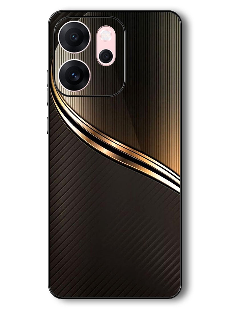 Theodor Case Compatible with Oppo Reno 14 F 6.57 Inch Protection Shockproof Bumper Cover Steel Pattern - Image 1