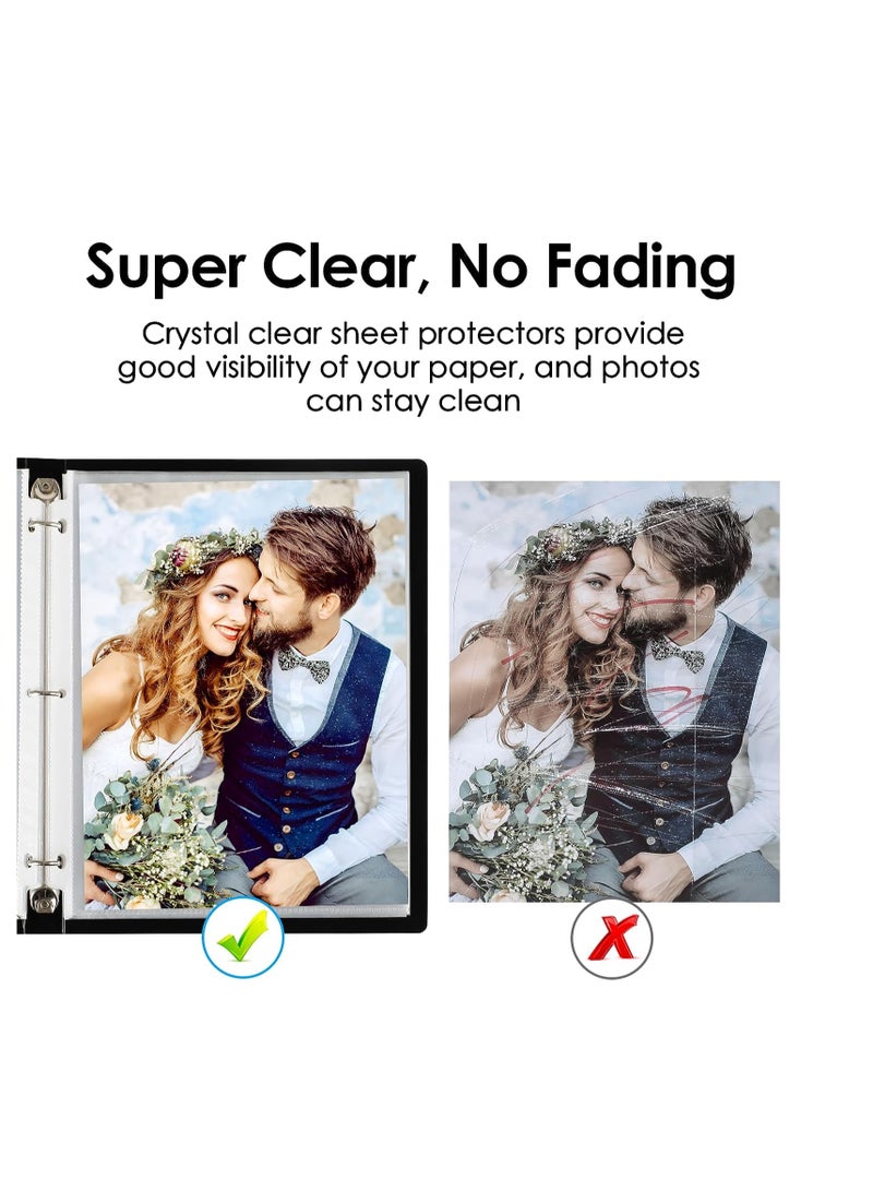 KTRIO KTRIO Sheet Protectors 8.5 x 11 inch Clear Page Protectors for 3 Ring Binder, Plastic Sleeves for Binders, Top Loading Paper Protector Letter Size, 50 Pack  - Image 2