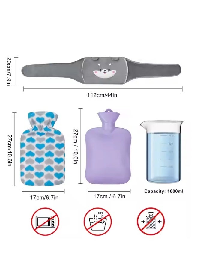 Lifenpure Lifenpure 3 in 1 Hot Water Bag Warm Plush Waist Cover With Belt  - Image 2