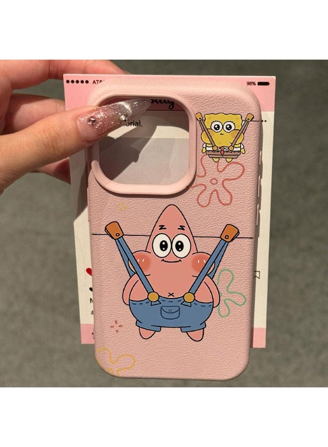 NIBEMINENT Backpack Daisy Protective TPU Case Cover For iPhone 16 Pro, Pink - Image 1