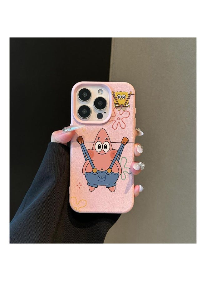 NIBEMINENT Backpack Daisy Protective TPU Case Cover For iPhone 16 Pro, Pink - Image 3