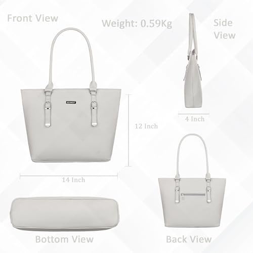 Keywest Women's Mandhana Satchel Tote Handbag for Women | Ladies purse | Stylish Shoulder Bag | Gift For Woman | Grey - Image 3