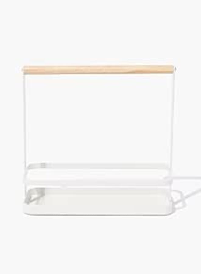 Matalan Metal Condiment Caddy, 24 cm x 24 cm x 10 cm Size, White