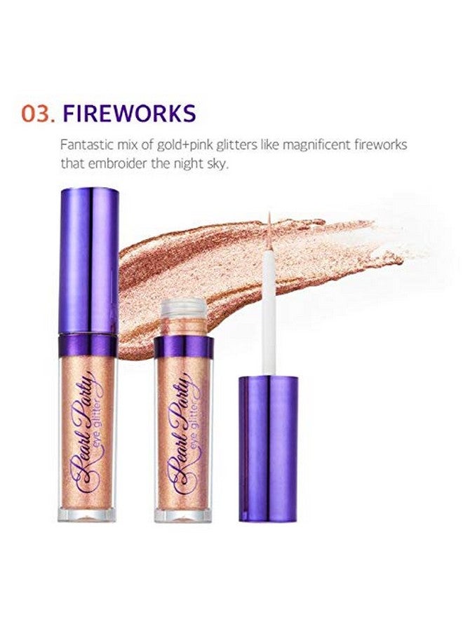 bom Pearl Party Eye Glitter Mirror Ball Liquid Eye Shadow Glitter With Shimmer Pigment - Image 4