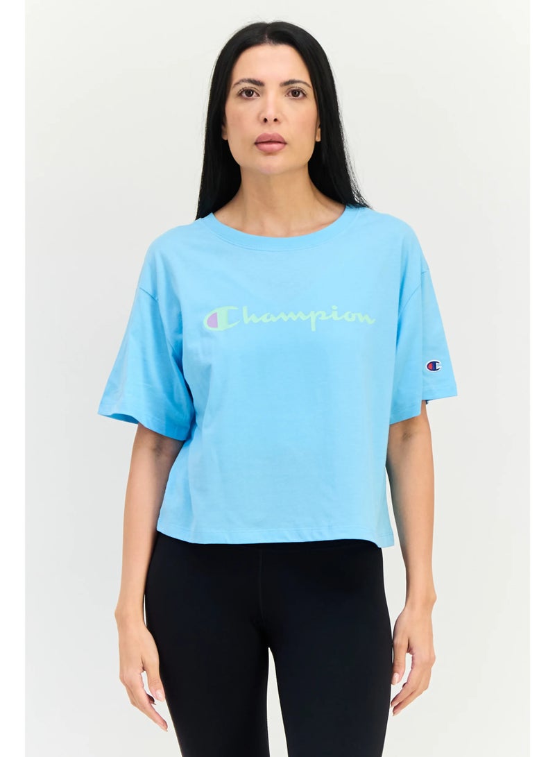 Champion Women Sportswear Fit Short Sleeve Outdoor T-Shirt, Sky Blue - Image 1