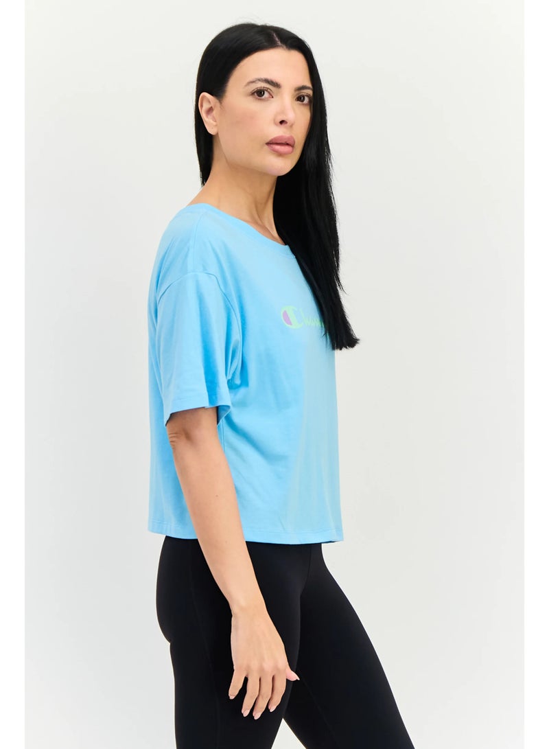 Champion Women Sportswear Fit Short Sleeve Outdoor T-Shirt, Sky Blue - Image 3
