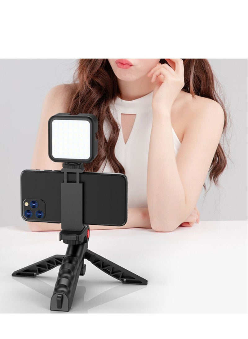 ELTRAZONE Smartphone Vlogging Kit w/ Tripod Fill Light Microphone Phone Clip for iPhone & Remote  - Image 2