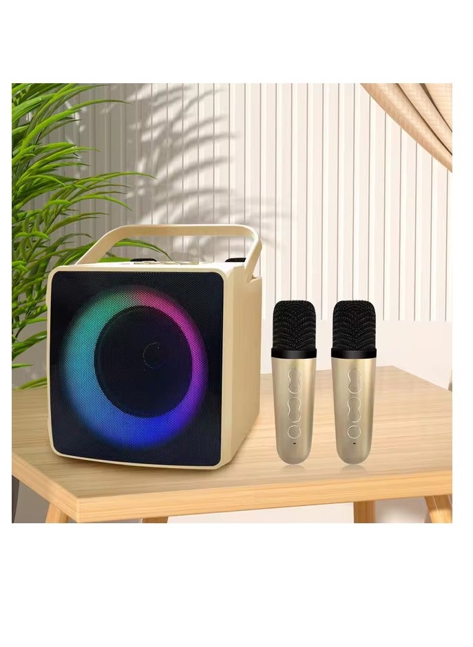 SDRD SD-508 New Mini Karaoke RGB Speaker with Dual Microphone  - Image 3