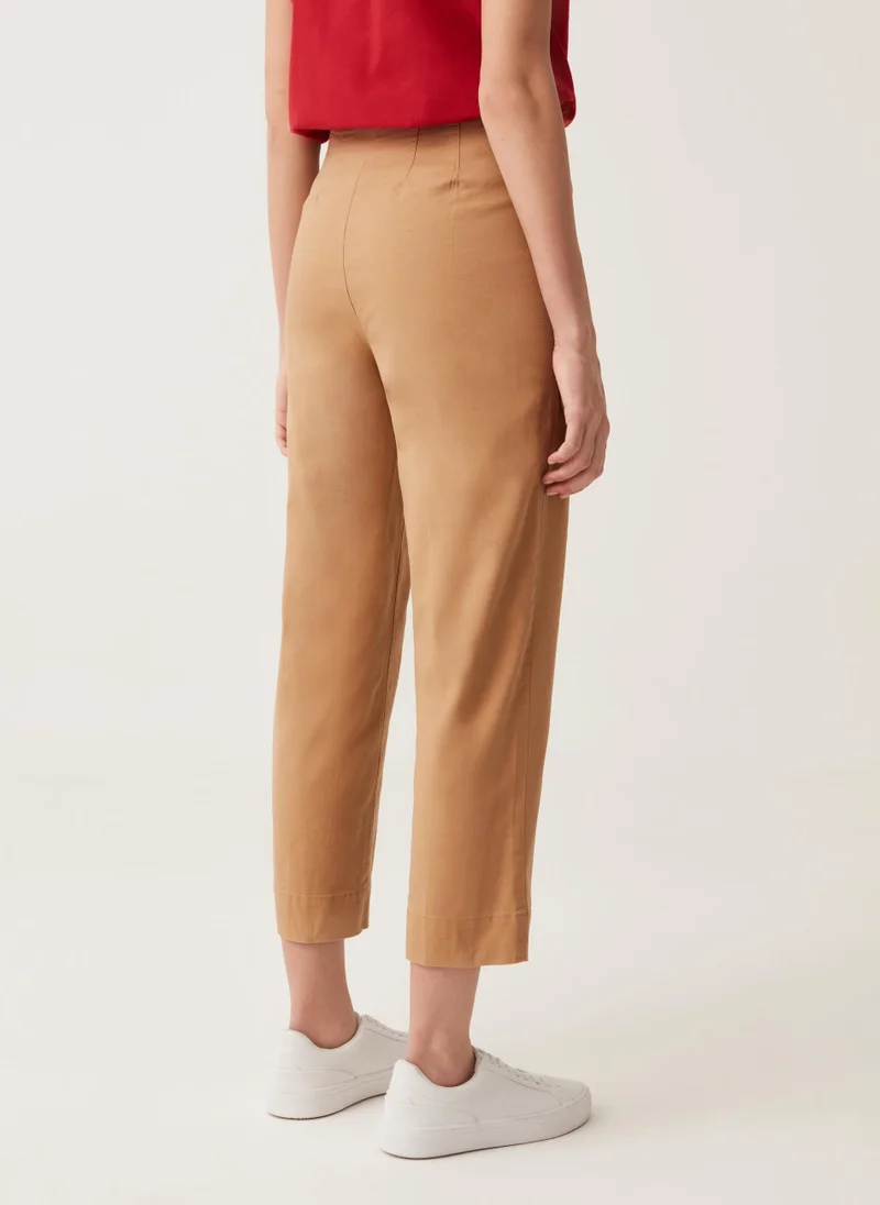 او في اس Ovs Crop Cigarette Trousers