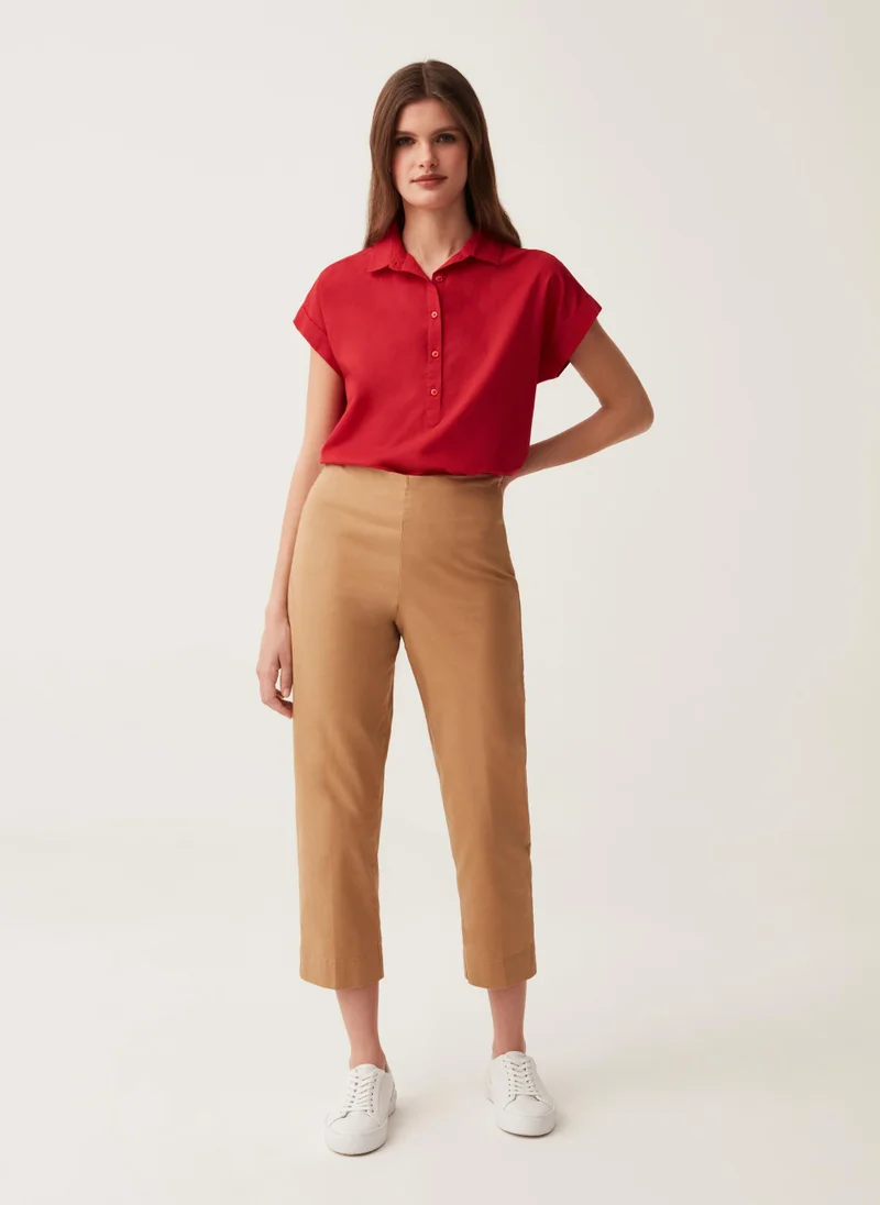 او في اس Ovs Crop Cigarette Trousers