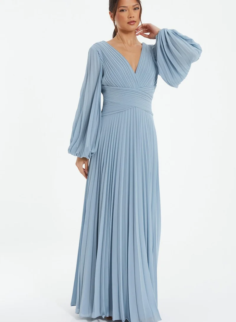 QUIZ Pleated Chiffon Dress