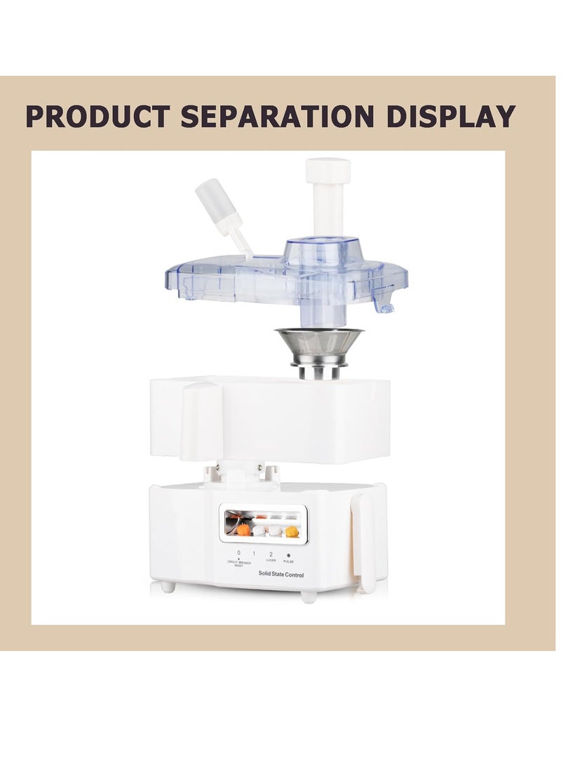REFURA - Juicer Machines, Multifunction 4 In 1 Juicer & Blender Easy To Clean 500W Quiet Motor, Cold Press Juicer for Fruit & Vegetable, 90% Juice Yield for Lemon Lime Grapefruit Oranges. RE-10210 - Image 1
