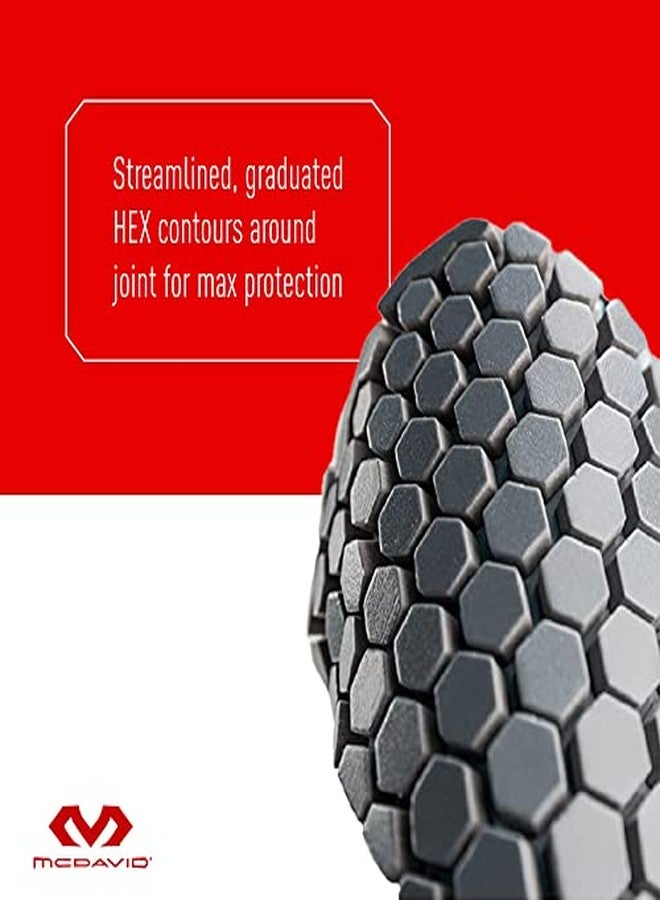 McDavid Knee Compression Sleeves: Hex Knee Pads Compression Leg Sleeve for Basketball, Volleyball, Weightlifting, and More - Pair of Sleeves, BLACK, YOUTH: YOUTH- ONE SIZE - Image 3