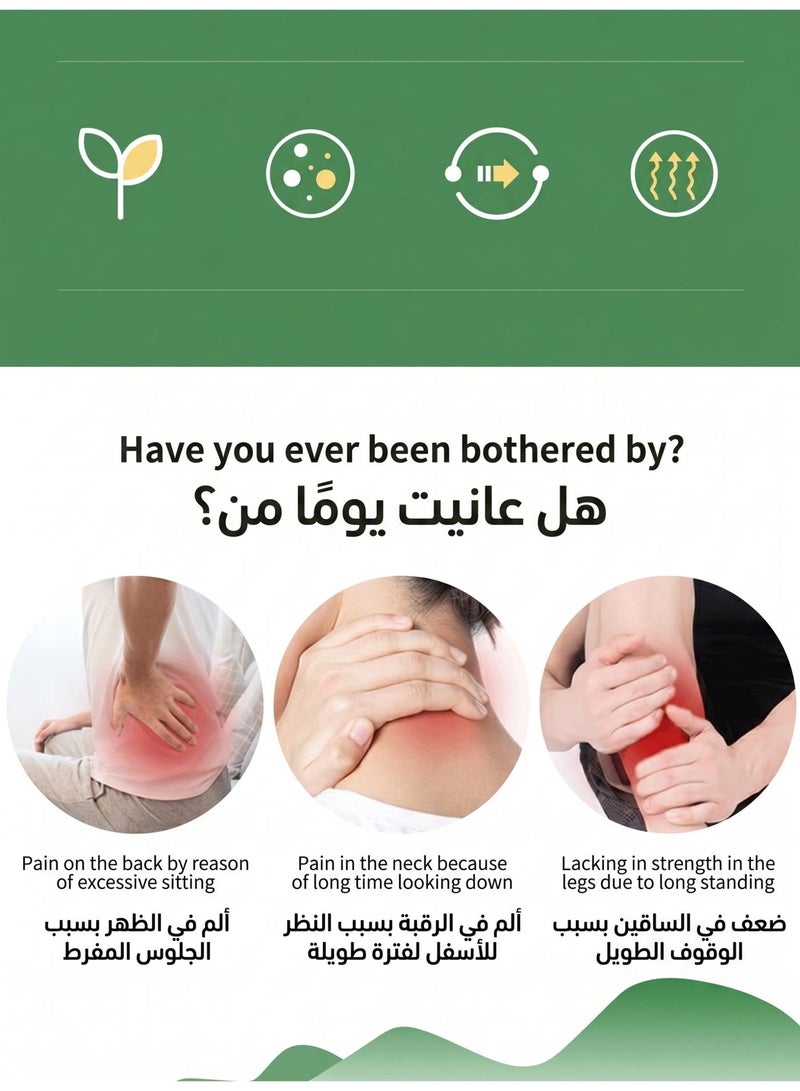 MQ 48 PCS Knee Patches,Pain Relief Patches,Warming Herbal Patches for Knee Patch, Natural Extract Sticker for Knee,Hand, Back, Neck, Shoulder,Chinese Herbal Natural Knee Joint Pain Relief Patch Knee Pain Treatment Plaster and Pads for Knee - Image 5