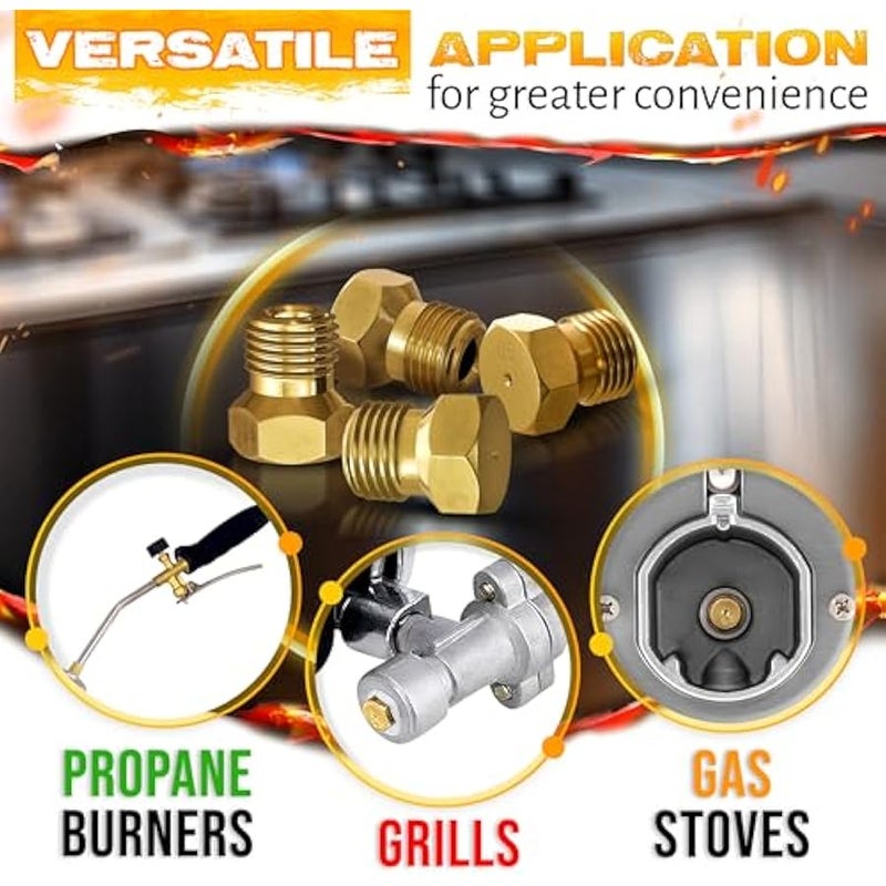 10Pcs Propane Orifice Kit - M6x0.75mm, 0.5mm=0.02=24AWG Brass Nozzle Temperature-Resistant Propane to Natural Gas Conversion Kit for Grill - Easy Install, Universal Fit for Gas Stoves and Grills - Image 5