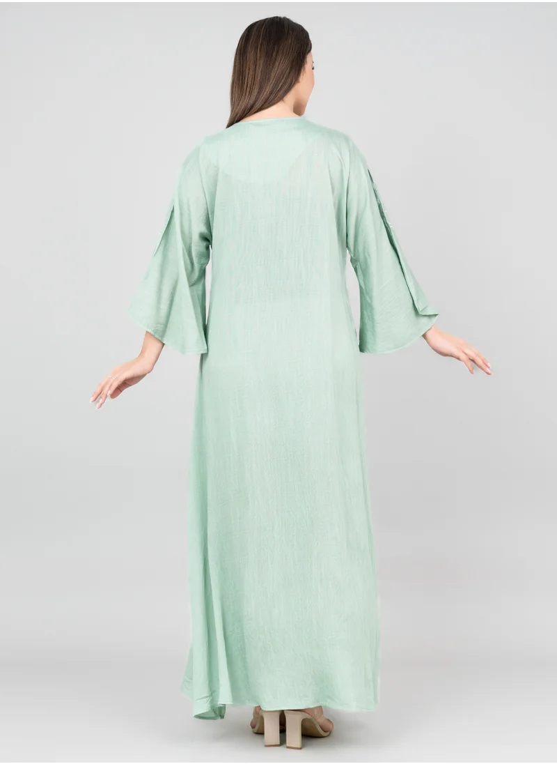 IKKXA Modern Grace Jalabiya IK3008 Green