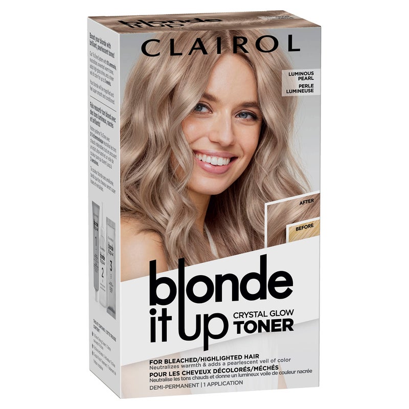 Clairol Blonde It Up Crystal Glow Toners Demi-Permanent Hair Dye, Luminous Pearl Hair Color, Pack of 1 - Image 1