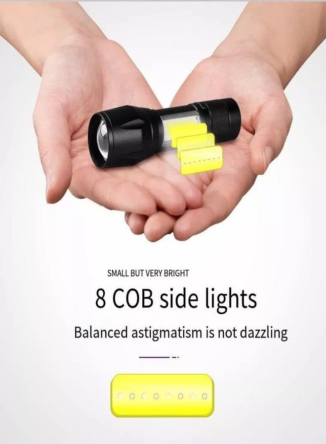 MZ Mini Rechargeable Pocket Light Zoom COB USB Charging Led Waterproof Torch - Image 4