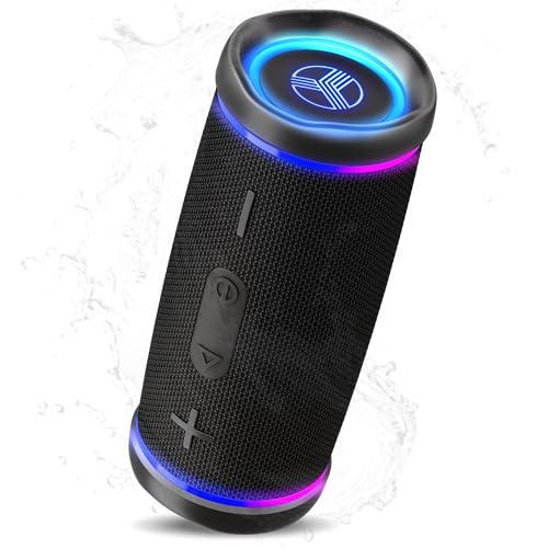 TREBLAB HD77 – Waterproof Bluetooth Speaker, 30W Loud 360° Sound, Deep Bass, IPX7, TWS Pairing, RGB Lights, 20H Battery, Portable Wireless Speaker for Outdoor, Beach, Camping, Party, Travel - Image 1