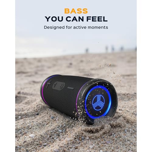 TREBLAB HD77 – Waterproof Bluetooth Speaker, 30W Loud 360° Sound, Deep Bass, IPX7, TWS Pairing, RGB Lights, 20H Battery, Portable Wireless Speaker for Outdoor, Beach, Camping, Party, Travel - Image 3