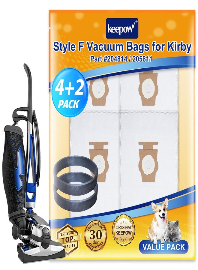KEEPOW Vacuum Bags for Kirby Sentria, F Style Vacuum Cleaner Bags for Kirby Avalir 2, Ultimate G, Diamond Edition, G Series, Replace Part 204814, 204811, 204803, 204808, 205811 (4+2 Pack) - Image 1
