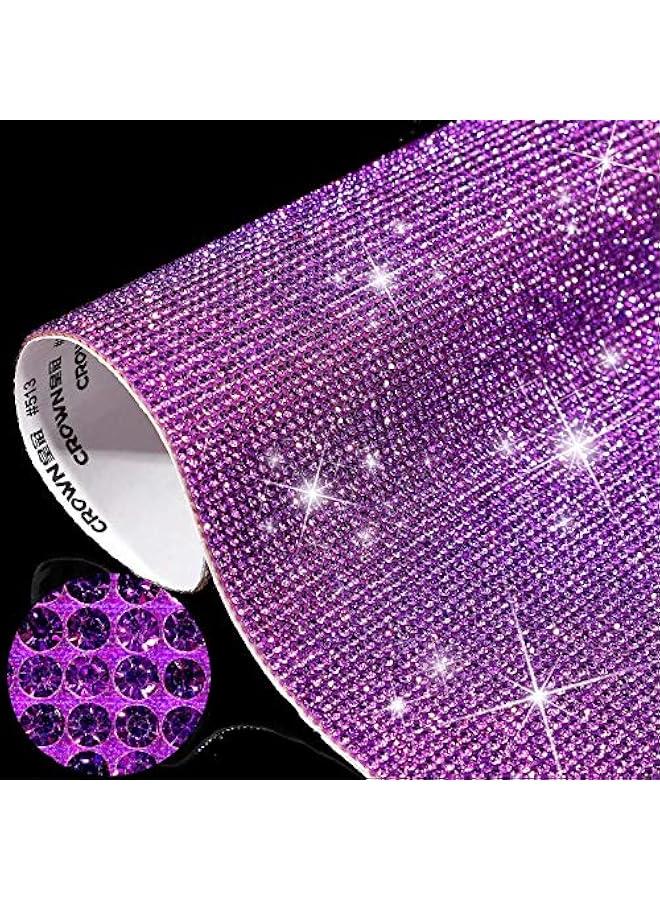 اوتوس 12000 قطعة من ملصقات احجار الراين اللامعة ذاتية اللصق لتزيين السيارة ذاتية اللصق لتزيين السيارة، 9.4 × 7.9 انش (بنفسجي) - Image 1