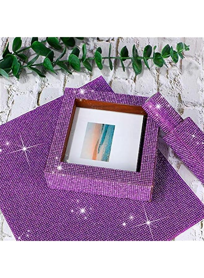 اوتوس 12000 قطعة من ملصقات احجار الراين اللامعة ذاتية اللصق لتزيين السيارة ذاتية اللصق لتزيين السيارة، 9.4 × 7.9 انش (بنفسجي) - Image 2