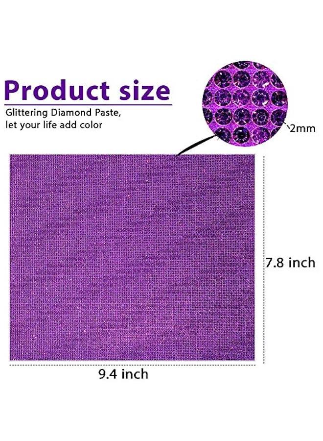 اوتوس 12000 قطعة من ملصقات احجار الراين اللامعة ذاتية اللصق لتزيين السيارة ذاتية اللصق لتزيين السيارة، 9.4 × 7.9 انش (بنفسجي) - Image 3
