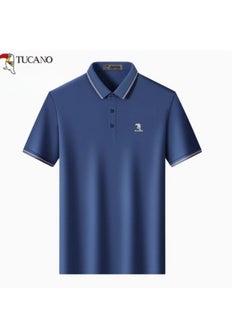 Tucano 【 Mulberry Silk 5A Antibacterial 】 Men's Short sleeved T-shirt Business Polo Shirt  - Image 1