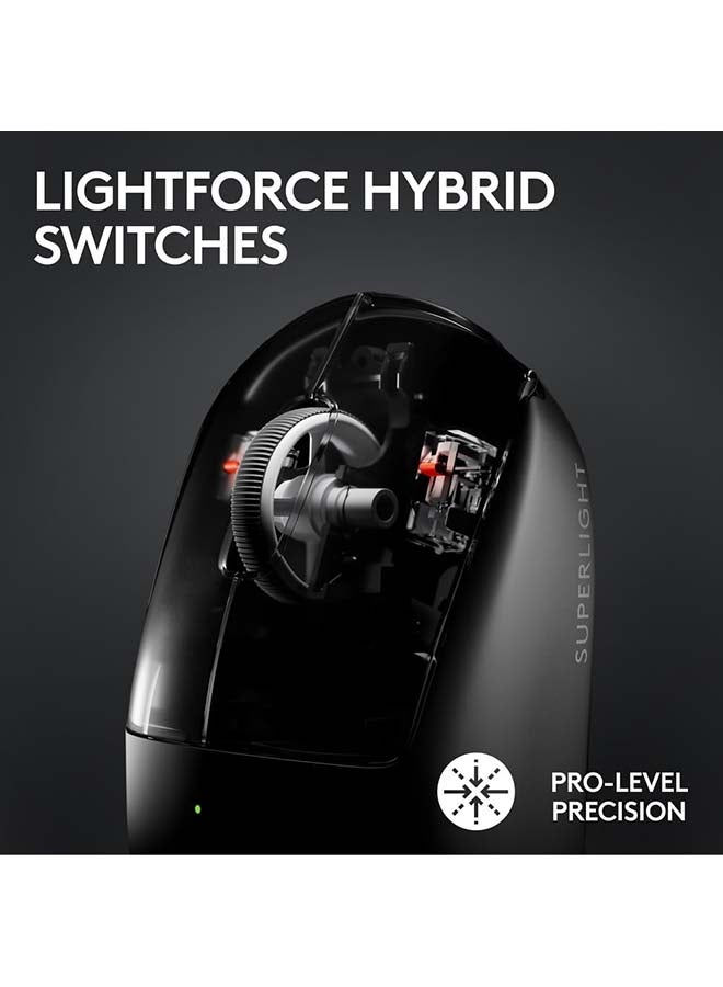 لوجيتيك ماوس الألعاب اللاسلكي Logitech G PRO X SUPERLIGHT 2 LIGHTSPEED، خفيف الوزن، مفاتيح هجينة LIGHTFORCE، مستشعر HERO 2، 32000 نقطة في البوصة، 5 أزرار قابلة للبرمجة، شحن USB-C، الكمبيوتر الشخصي وماك - أبيض - Image 3