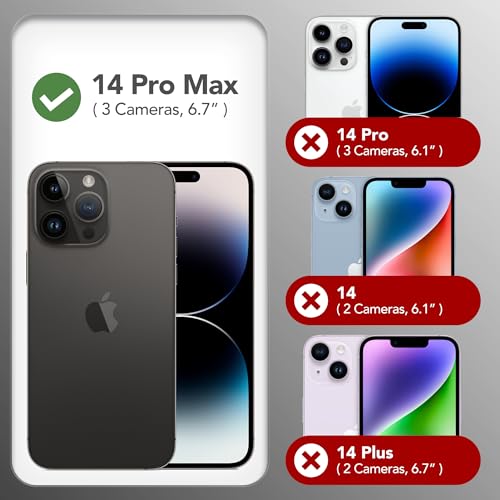 GONEZ for iPhone 14 Pro Max Case Silicone, Compatible with MagSafe, with Screen Protector + Camera Lens Protector, Liquid Silicone Shockproof Protective Phone 14 ProMax Case 6.7", Blackcurrant - Image 2