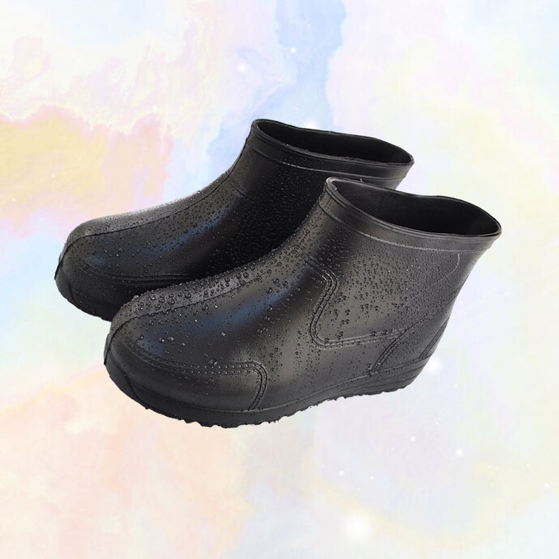 1 Pair of Portable Acid and Alkali Resistant Rain Shoes Low Canister Boots Size - Image 2