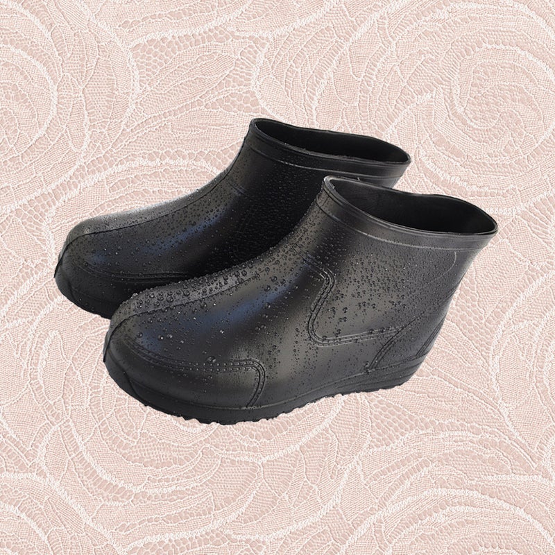 1 Pair of Portable Acid and Alkali Resistant Rain Shoes Low Canister Boots Size - Image 4