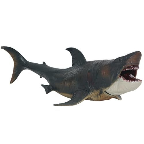 Higherbros Megatooth Shark Toys with Openable Jaws The Megalodon 11 Ocean World Realistic Marine Animal Creature Action Figure Great for Bath Toy Beach Toys Birthday Gifts Cake Topper - Image 1