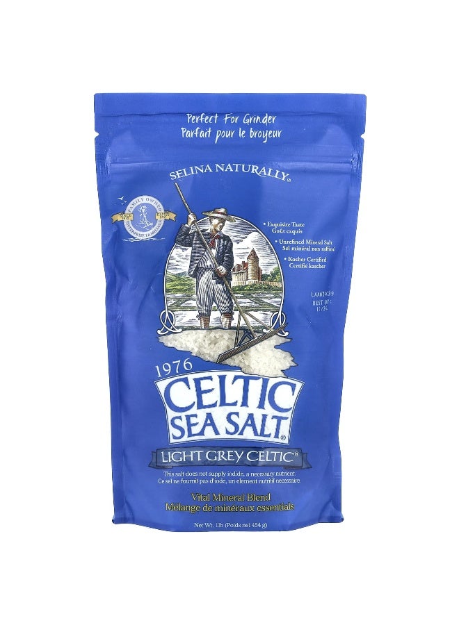 Celtic Sea Salt ملح البحر السلتية، رمادي فاتح سلتية®، مزيج المعادن الحيوية، 1 رطل (454 جرام) - Image 1