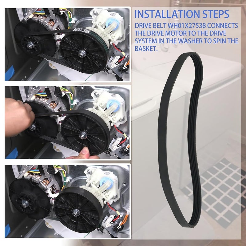 Delixike WH01X27538 Compatible with GE Washer Drive Belt wh01x27538 Replacement - Image 4