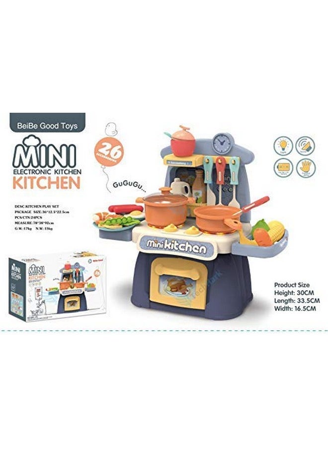 Techhark TechHark Techhark Little Chef Kids Kitchen Play Set With Cooking Kitchen Set Play Toy (Black Mini K-Set)  - Image 3