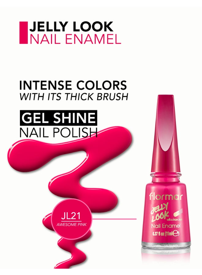 flormar Jelly Look Nail Enamel L21 Awesome Pink - Image 4