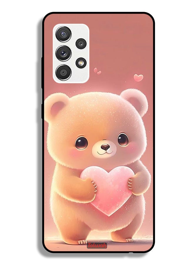 Tolwak Samsung Galaxy A32 5G Protective Case Cover Cute Little Panda Holding Heart - Image 1