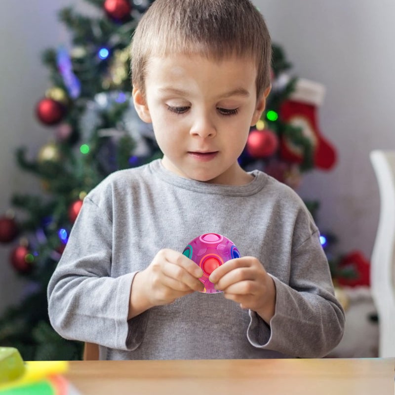 Vdealen Magic Rainbow Puzzle Ball  Fidget Ball Puzzle Brain Teaser Fidget Toy- Birthday Party Easter Valentines Christmas Stocking Stuffers for Kids Teen & Adults - Image 5