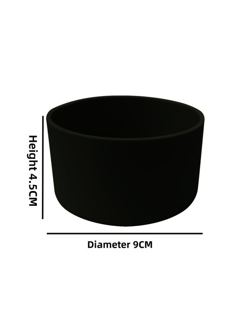 Silicone Sleeve Anti-Slip Heat-Resistant for Hydro Flask Black (9cm) 