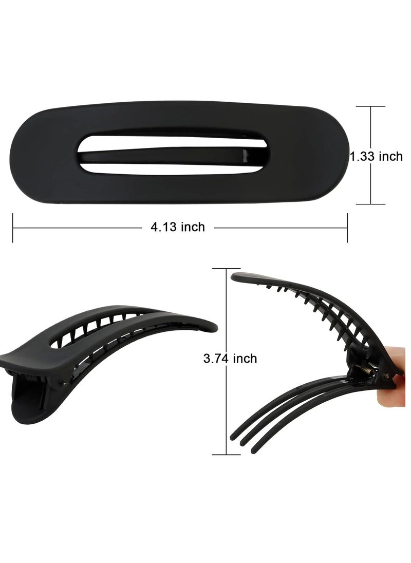ACO-UINT - Black Hair Clips Set - 8 Large Alligator Claw Clips for Styling, Sectioning, and Snap Barrettes for Women - Image 1