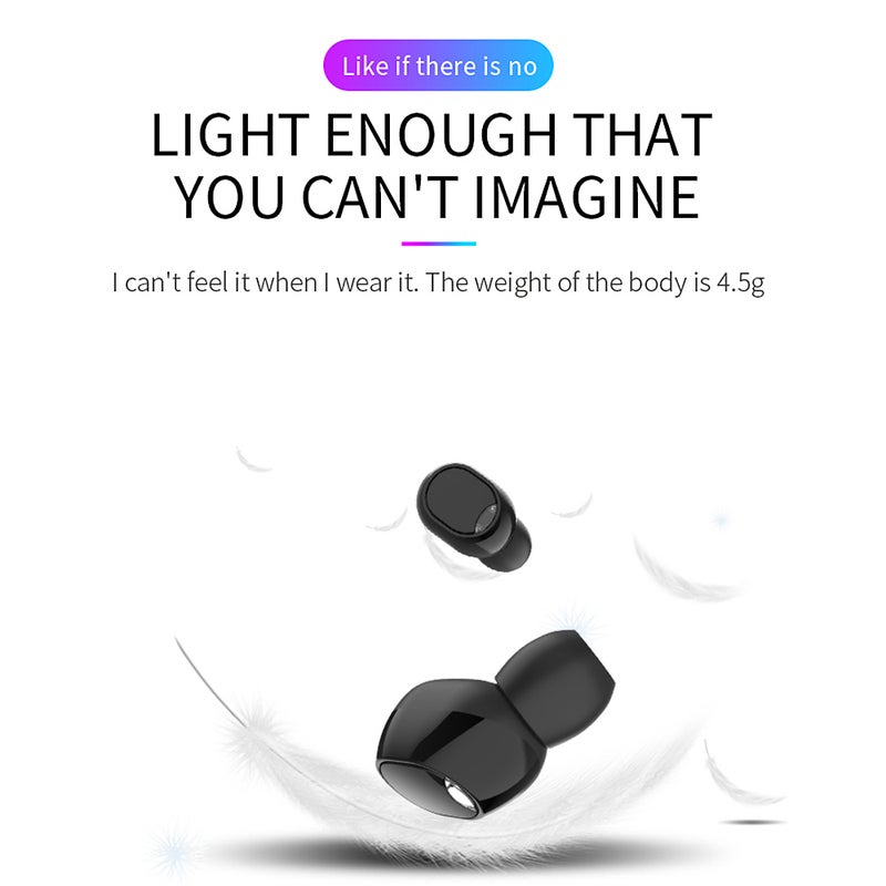 Sports TWS Bluetooth In-Ear Headphones Black - Image 3